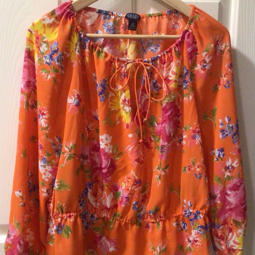 Chaps Float Long Sleeve Blouse - image 1